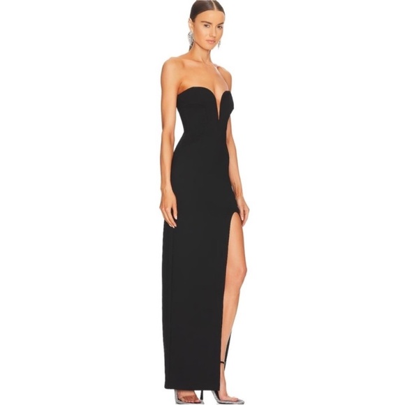 Nicholas Deep V Sweetheart Strapless
Gown in Black NWT - Picture 4 of 8